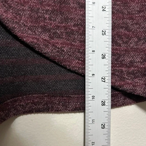 Maurices Women's Cardigan S Burgundy Marled Cowl Neck High Low Sweater Top Cape - Picture 9 of 9
